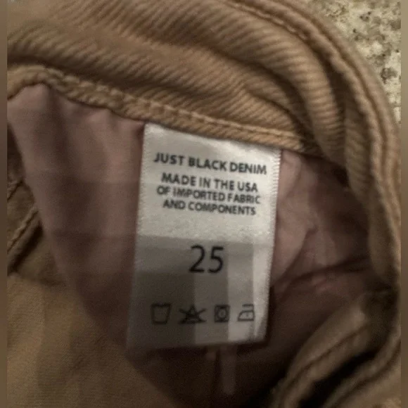 Just Black Jeans Women's tan Size 25 Stretch Denim  Mid Rise - Picture 7 of 16